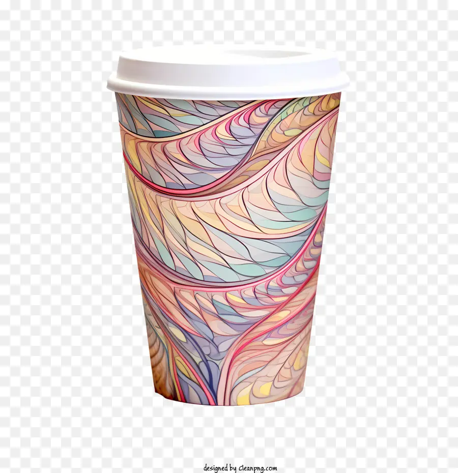 Taza De Papel，Colorido PNG