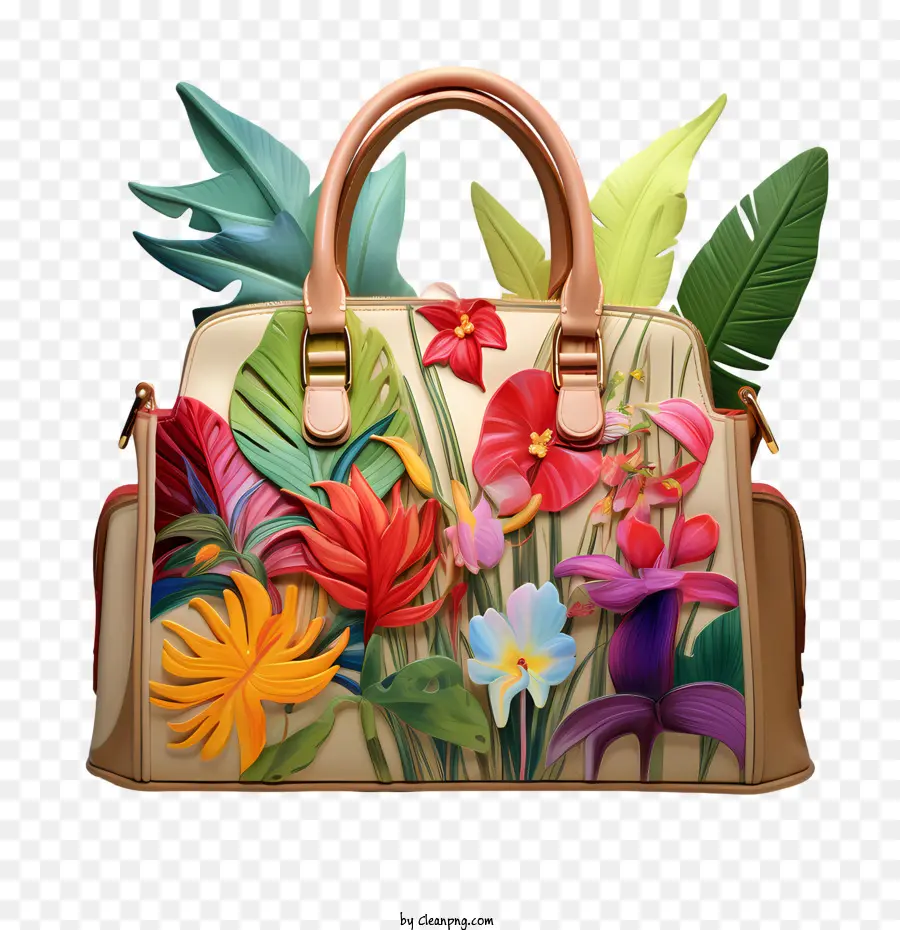 Día Del Bolso，Bolso De Flores PNG