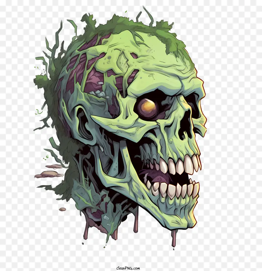 Zombie Skull，Zombie PNG