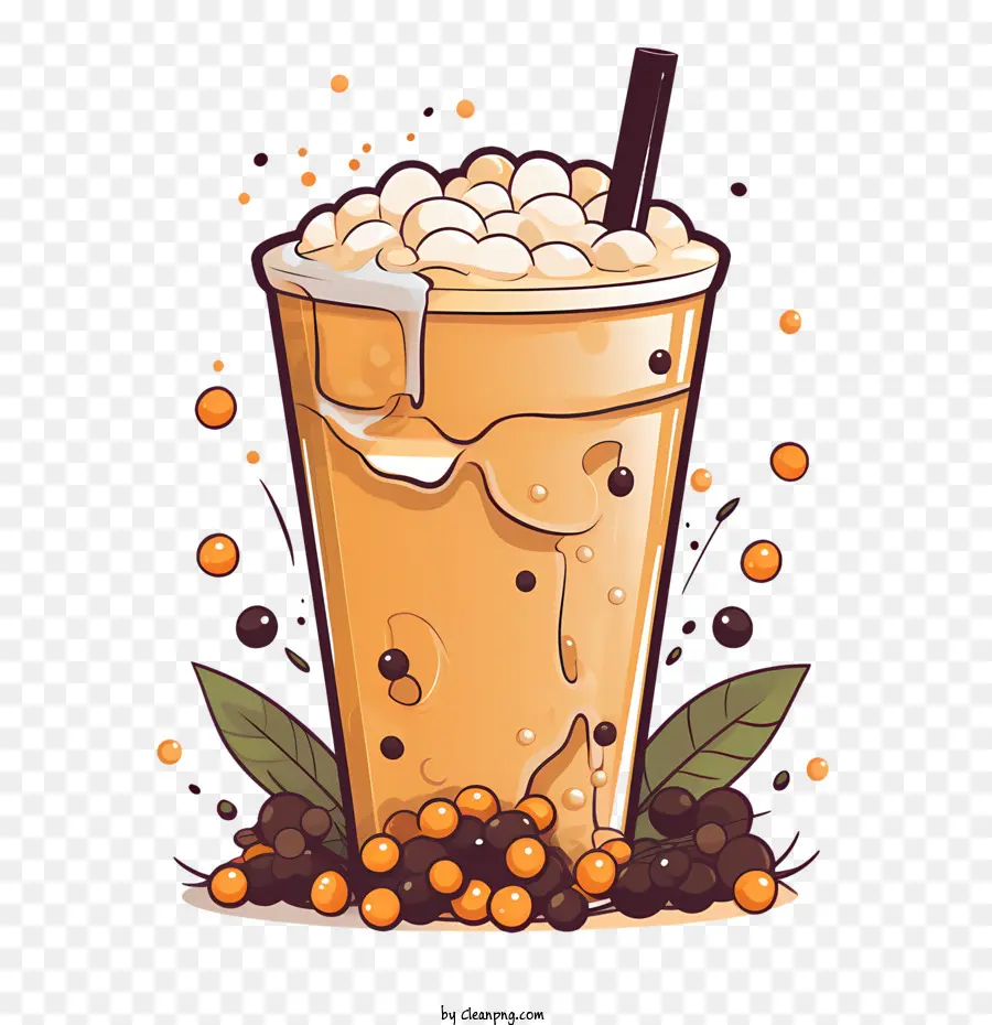 Burbuja Té Con Leche，Ice Coffee PNG