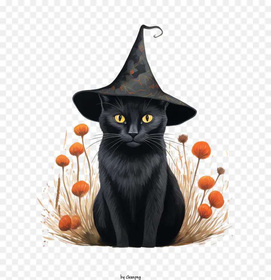 Víspera De Todos Los Santos，Gato Negro PNG