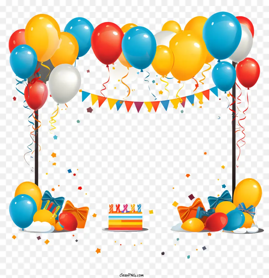 Marco De Cumpleaños，Globos PNG