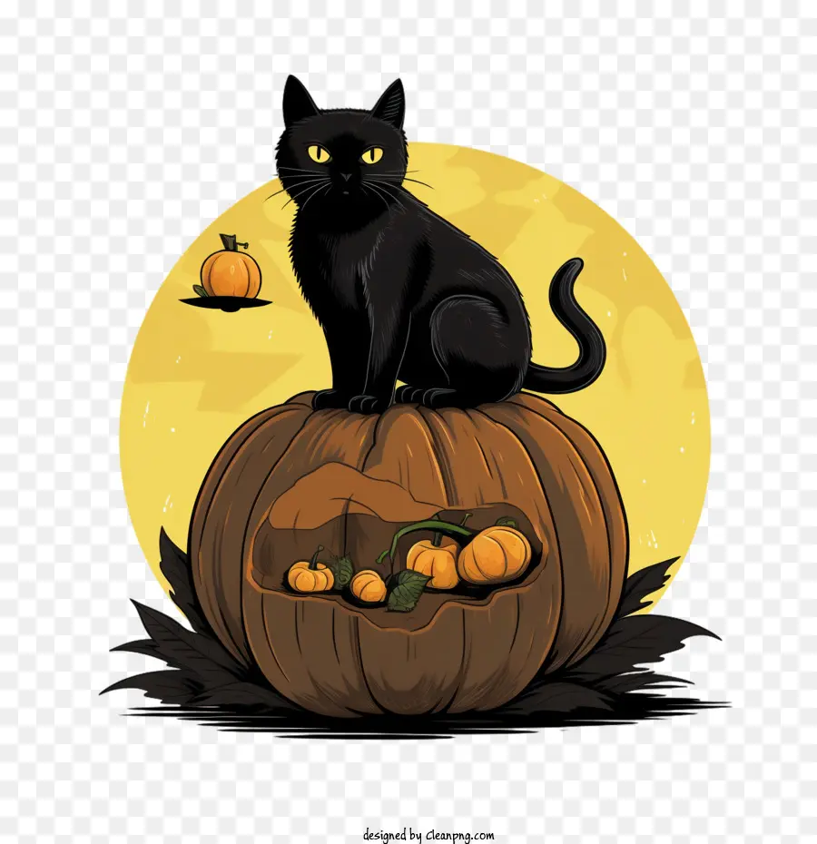 Halloween，Gato Negro PNG