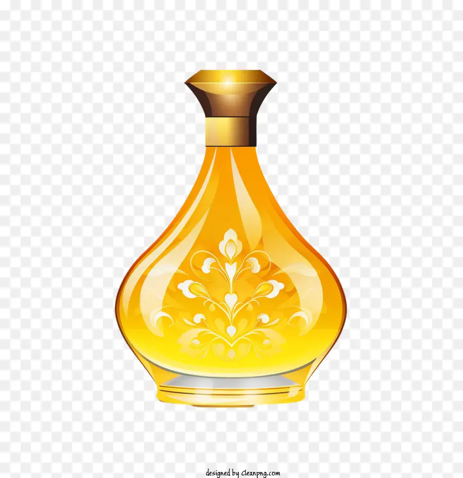 Botella De Perfume，Botella De Perfume Dorada PNG