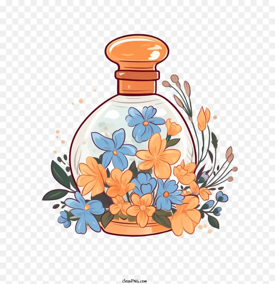 Botella De Perfume，Ramo PNG