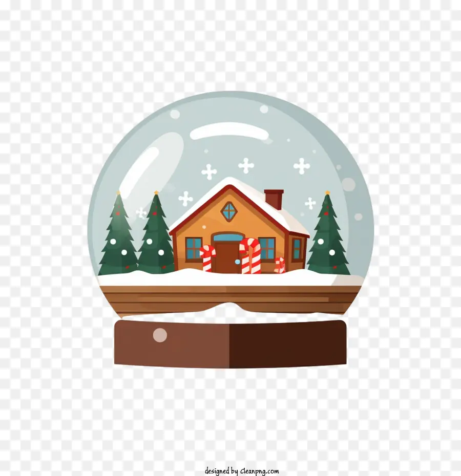 Bola De Nieve De Navidad，Casa PNG