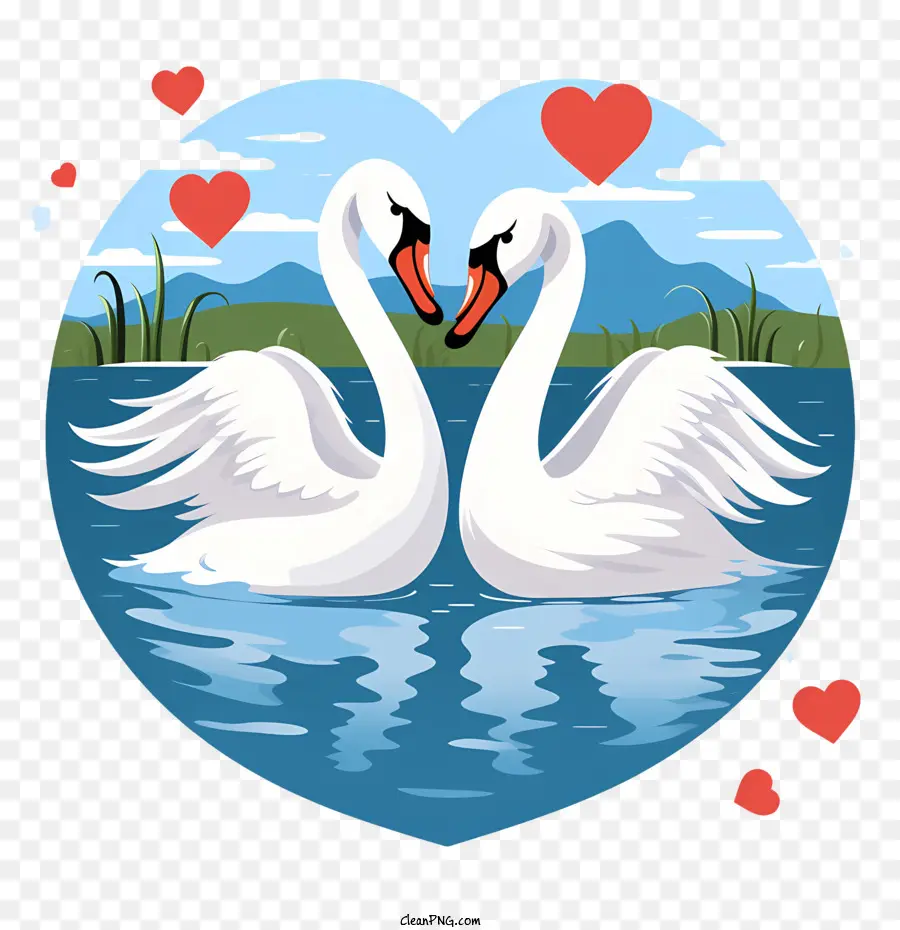 Cisne，Cisnes Enamorados PNG