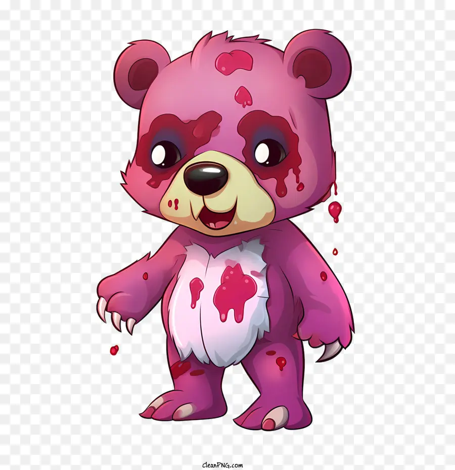 Oso Zombie，Rosa PNG