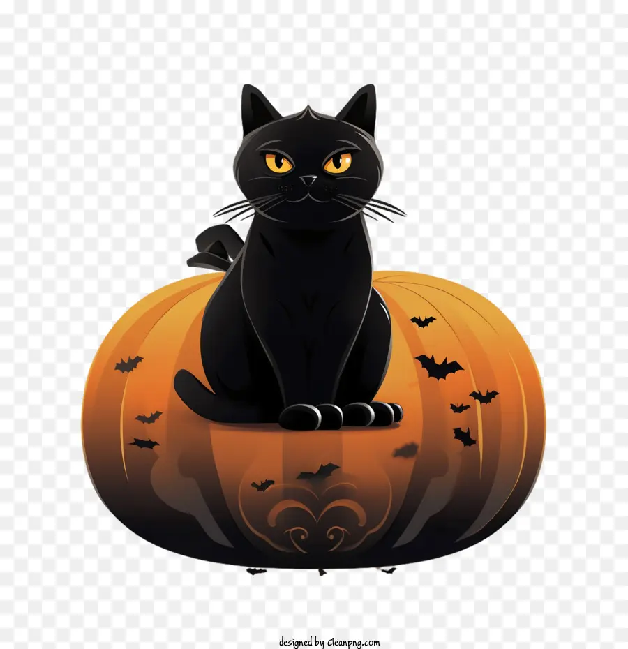 Halloween，Gato Negro PNG