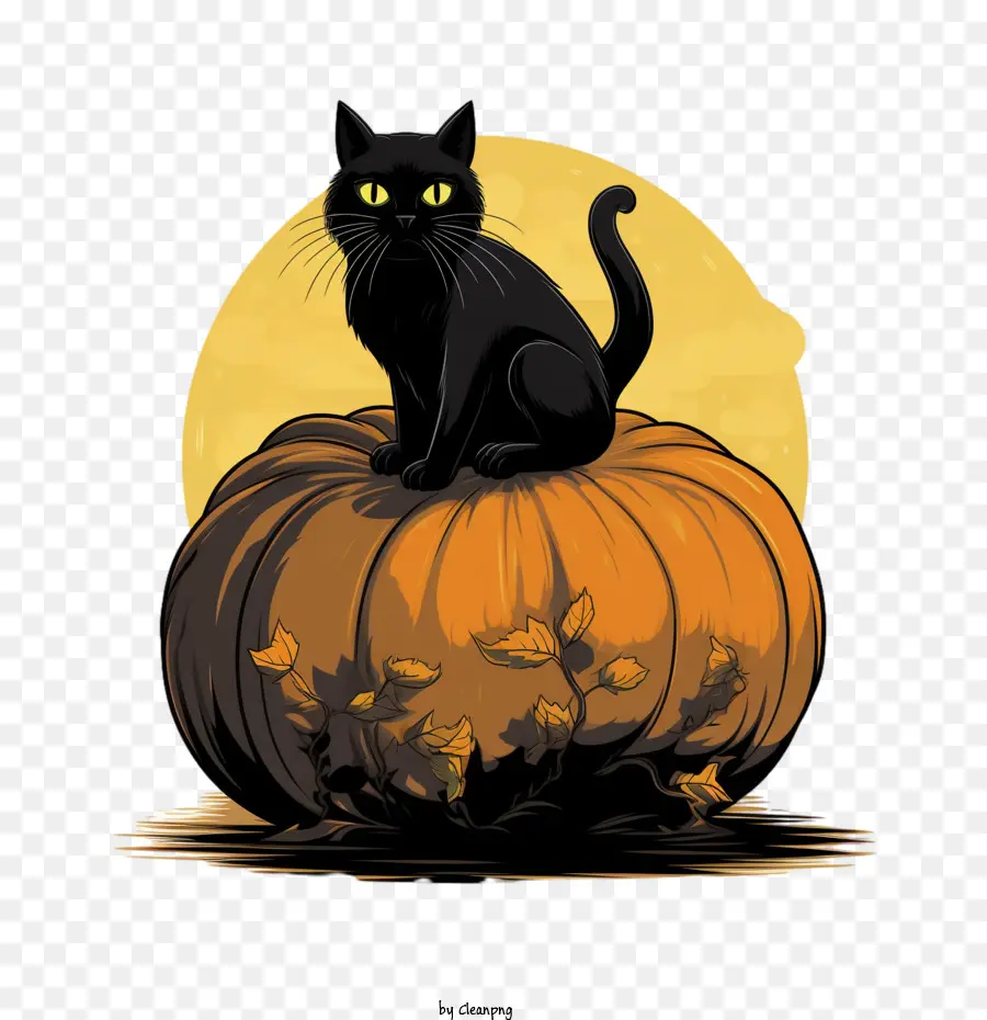 Halloween，Gato Negro PNG