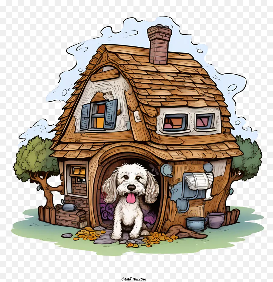 Casa Para Perros，Pequeña Y Linda Casa De Garabatos PNG