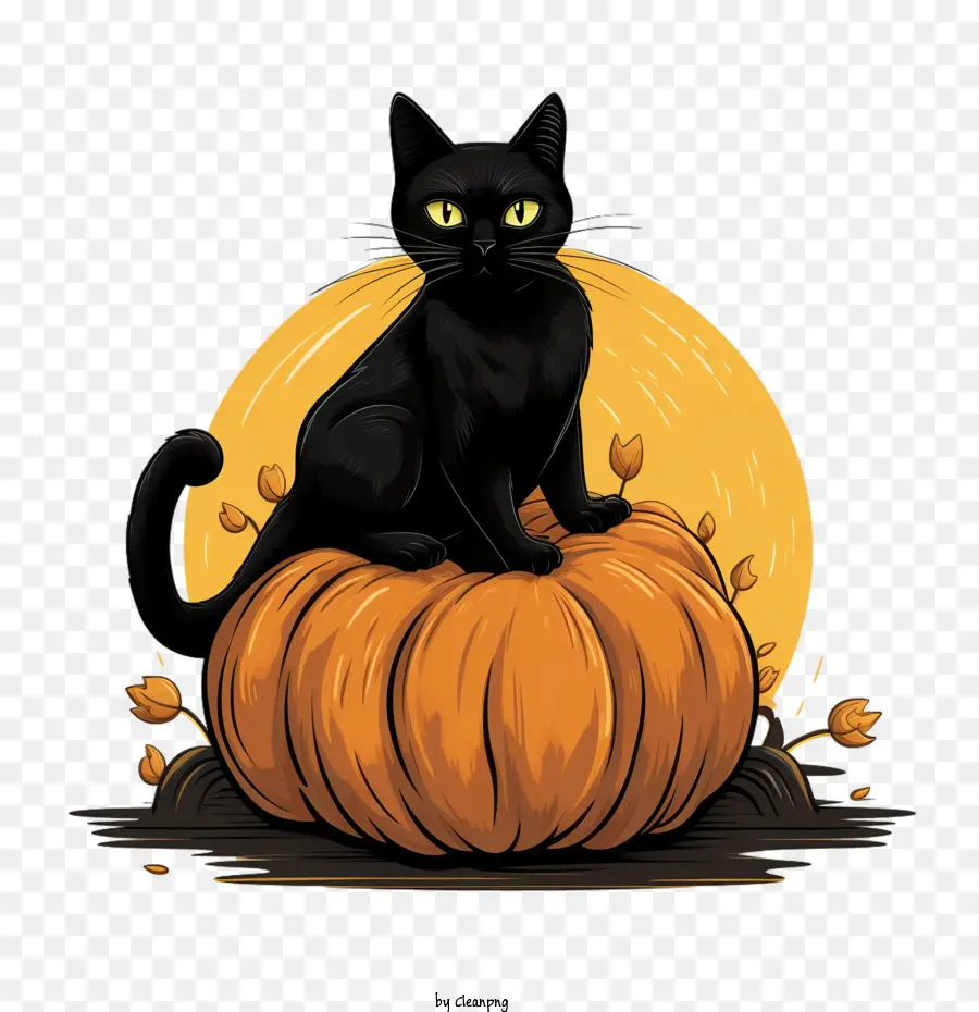 Halloween，Gato Negro PNG