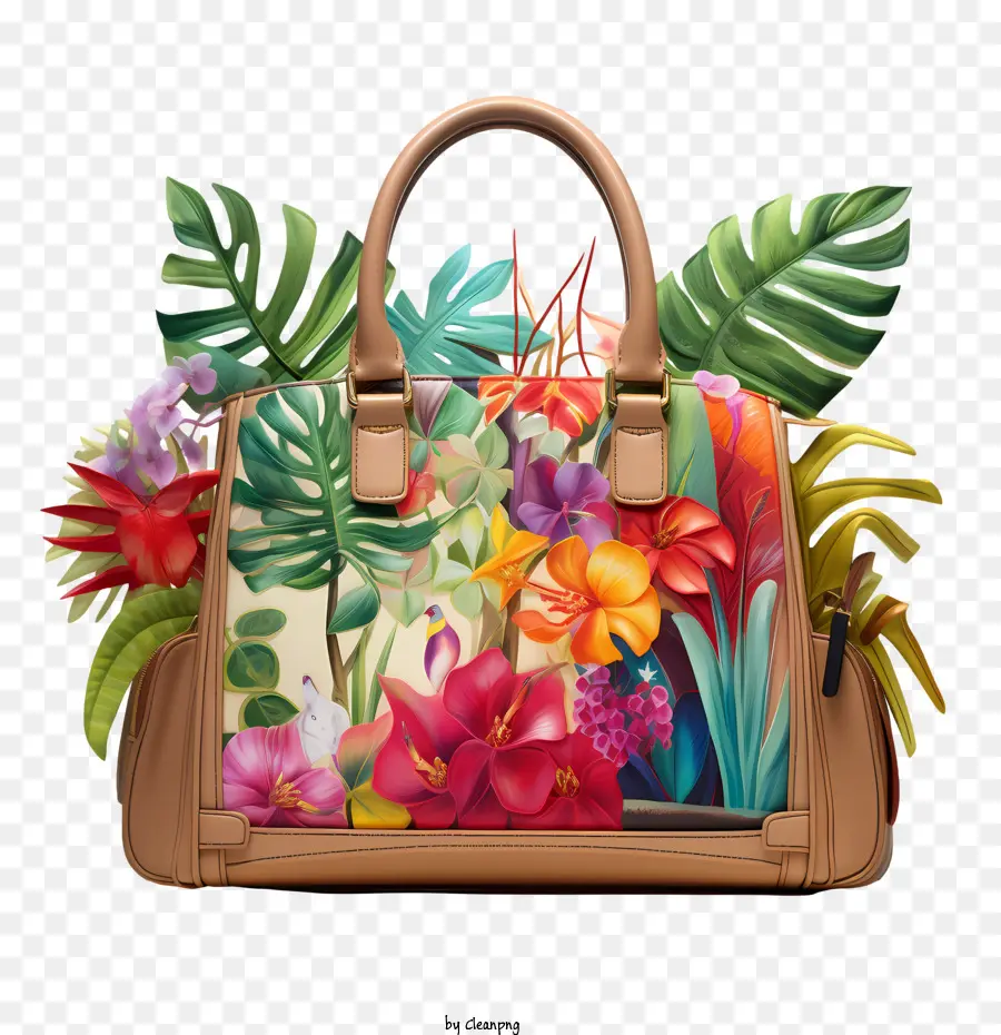 Día Del Bolso，Bolso De Flores PNG