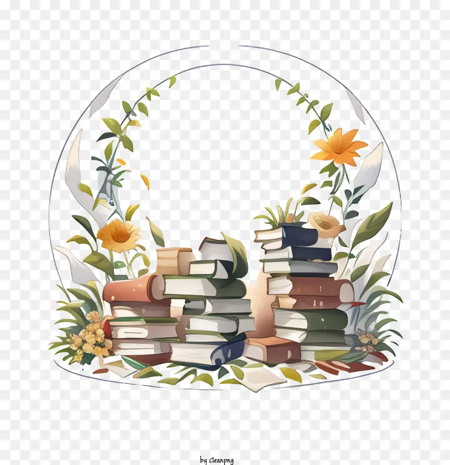 Pila De Libros，Libros PNG