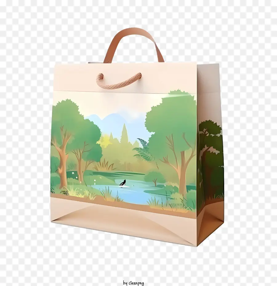 Bolsa De Papel Ecológico，Contenido De Imagen PNG