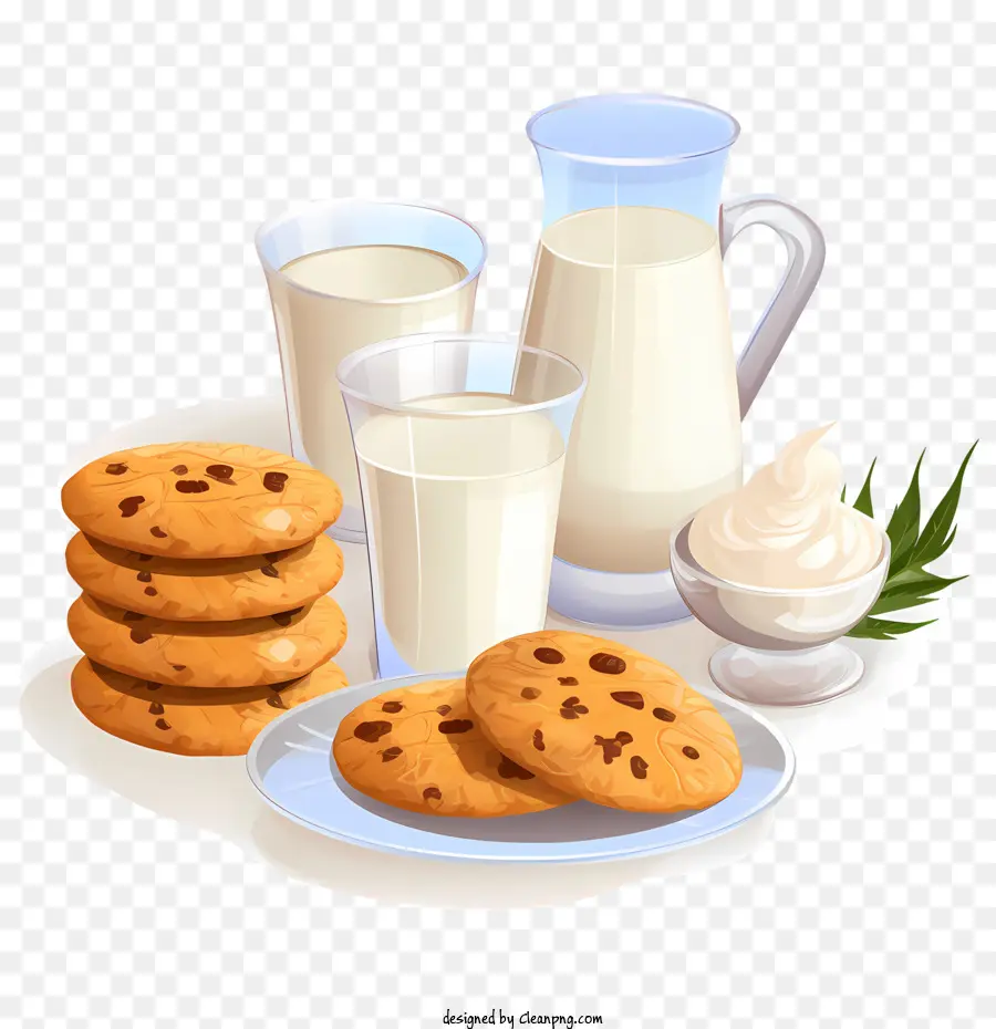 Galletas Y Leche，Cookie PNG