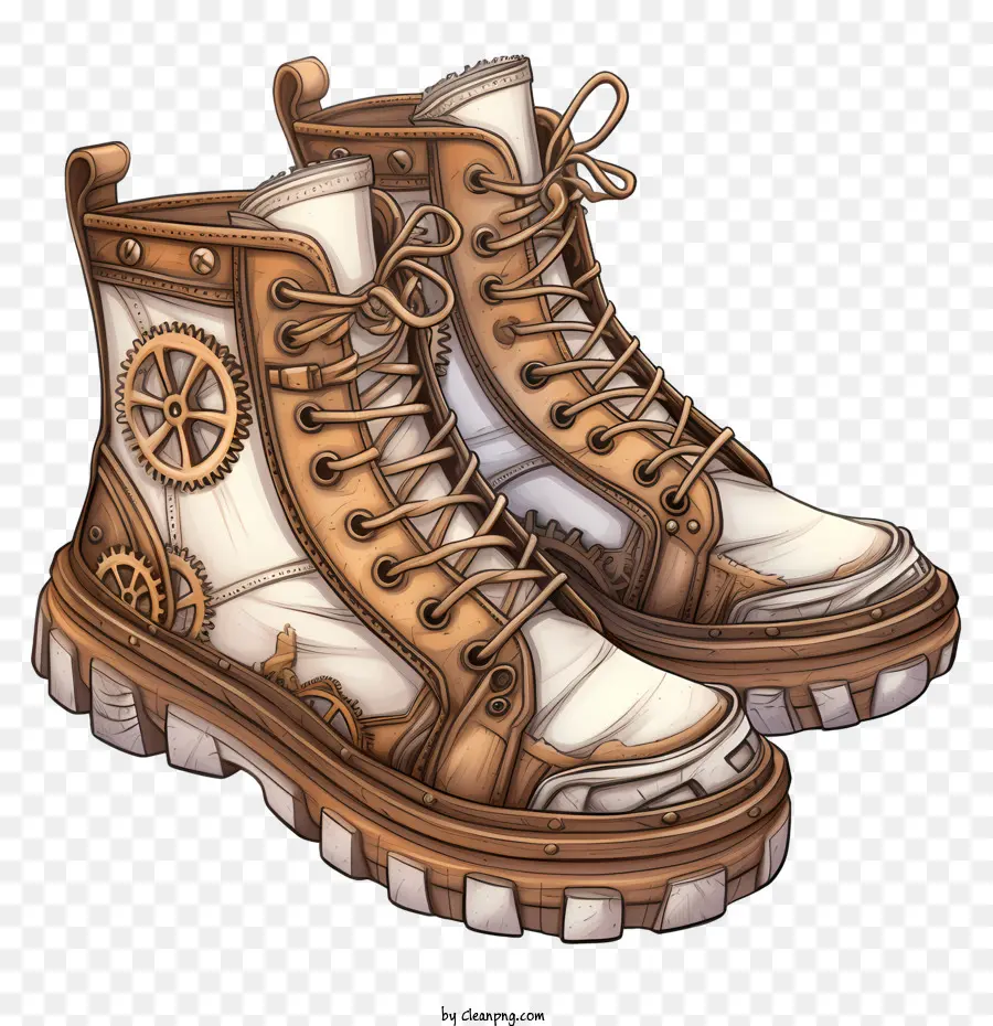 Zapatillas，Zapatos Steampunk PNG