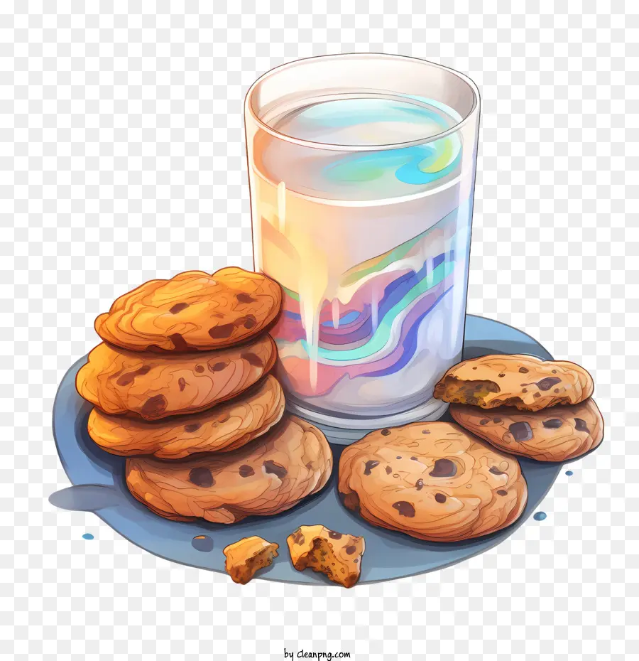 Galletas Y Leche，Leche Y Galletas PNG