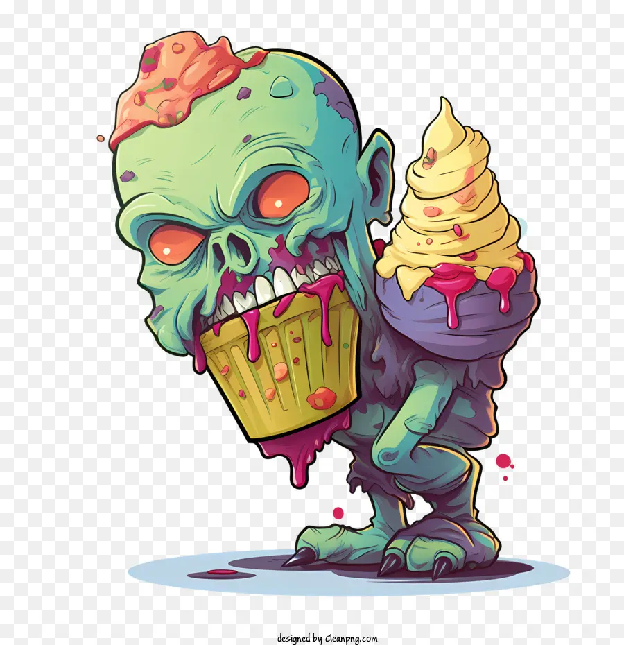 Helado Zombie，Zombie PNG