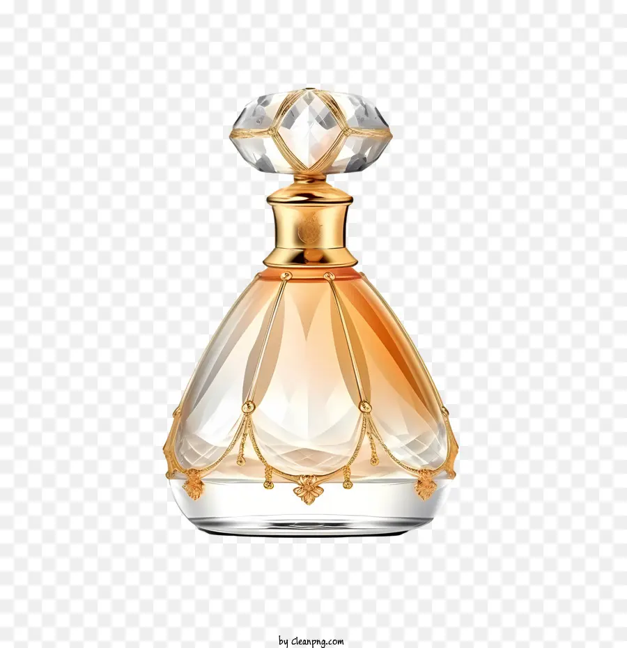 Botella De Perfume，Oro PNG