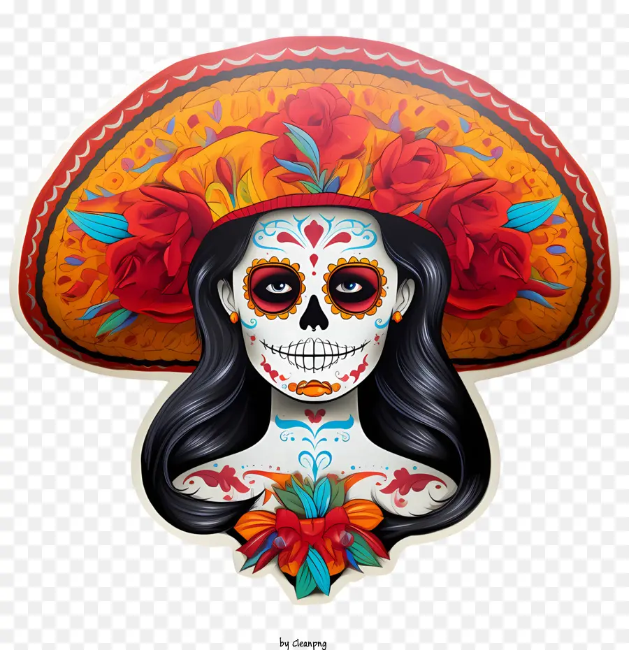 Catrina Mexicana，Día De Los Muertos PNG