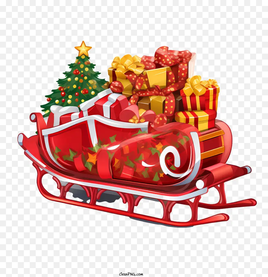 Navidad En Trineo，Trineo PNG