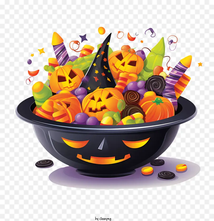 Tazón De Dulces De Halloween，Dulces De Halloween PNG