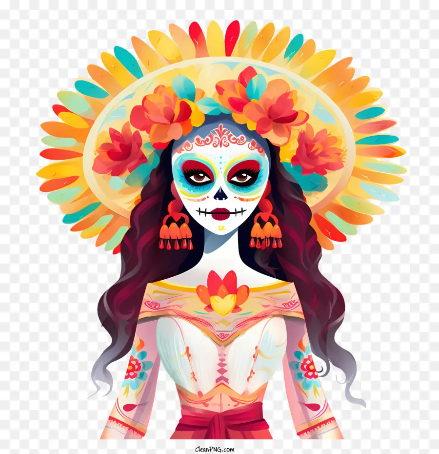 Catrina Mexicana，Día De La Mujer Muerta PNG