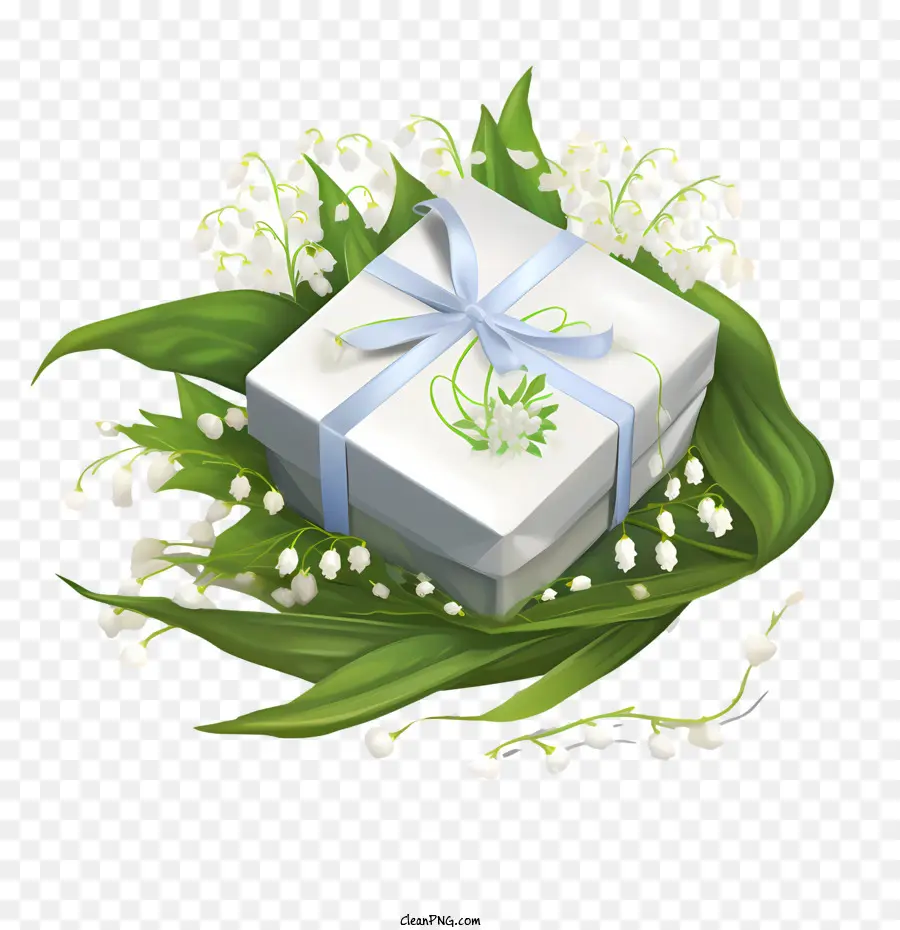 Blanco Caja De Regalo，Caja Blanca PNG