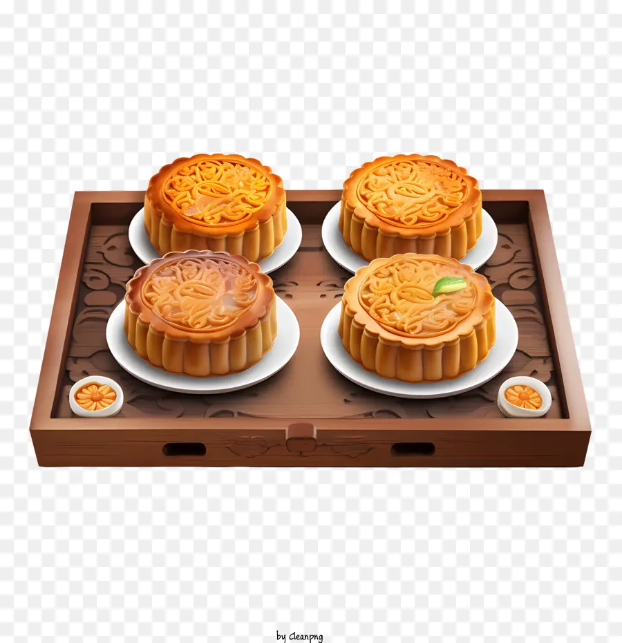 Mooncake，Los Productos Horneados PNG