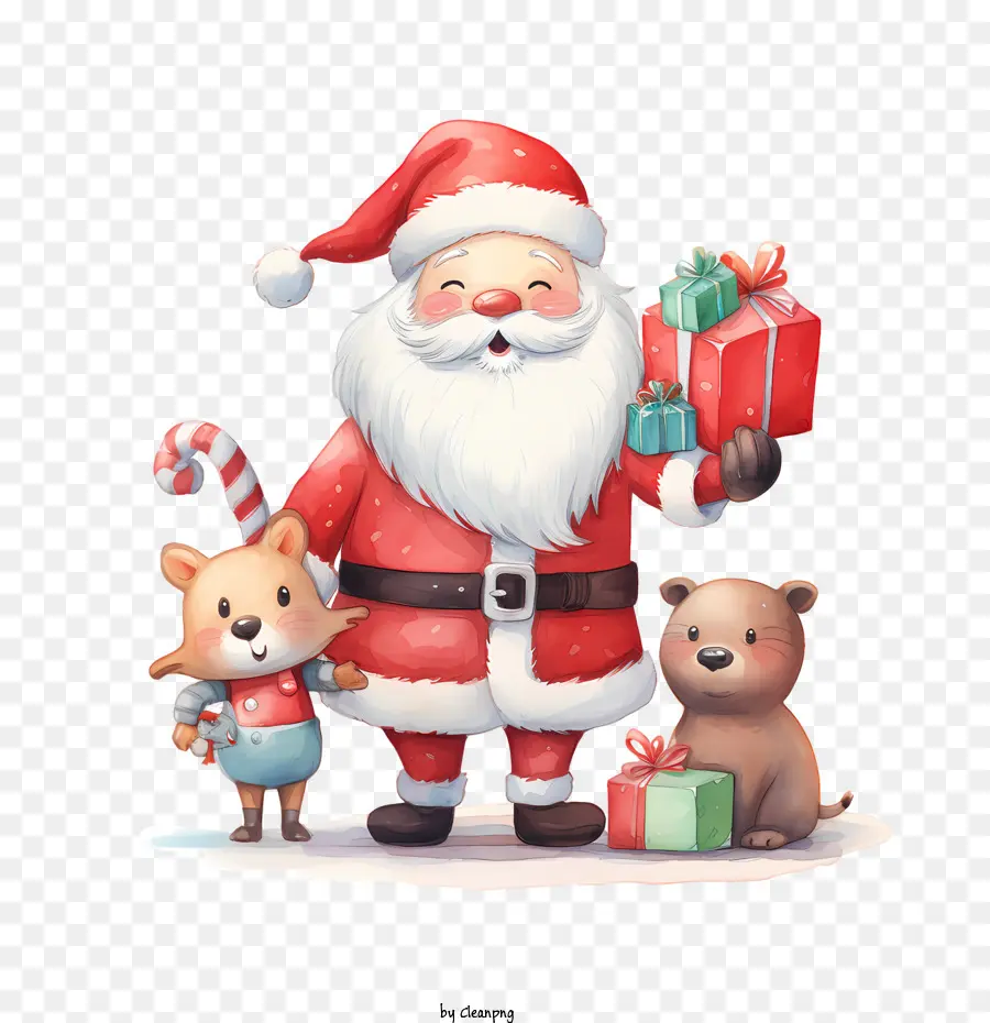 Santa Y Regalo，Santa Claus PNG