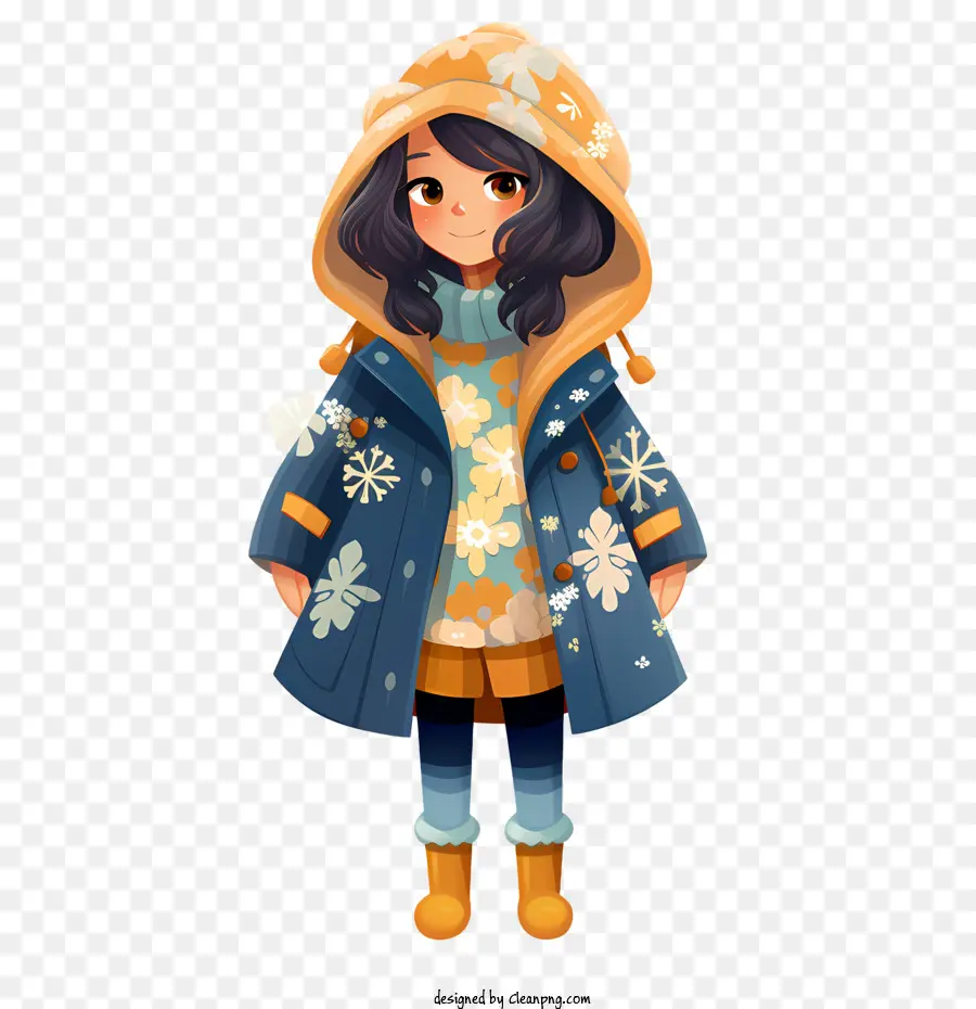 Invierno Niña，La Moda De Invierno PNG