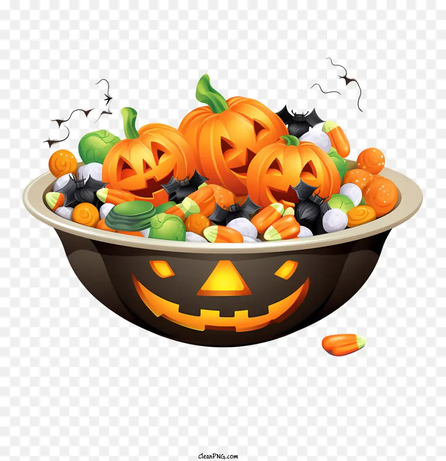 Tazón De Dulces De Halloween，Halloween PNG