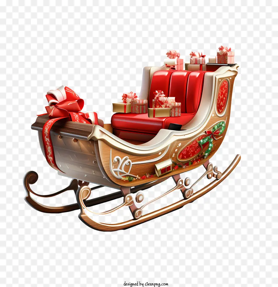 Trineo De Navidad，Papá Noel PNG