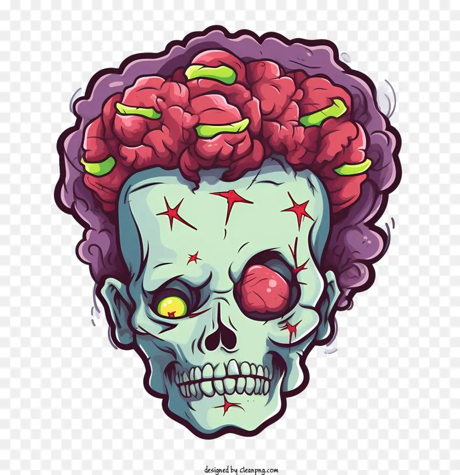 Zombie Skull，Zombie PNG