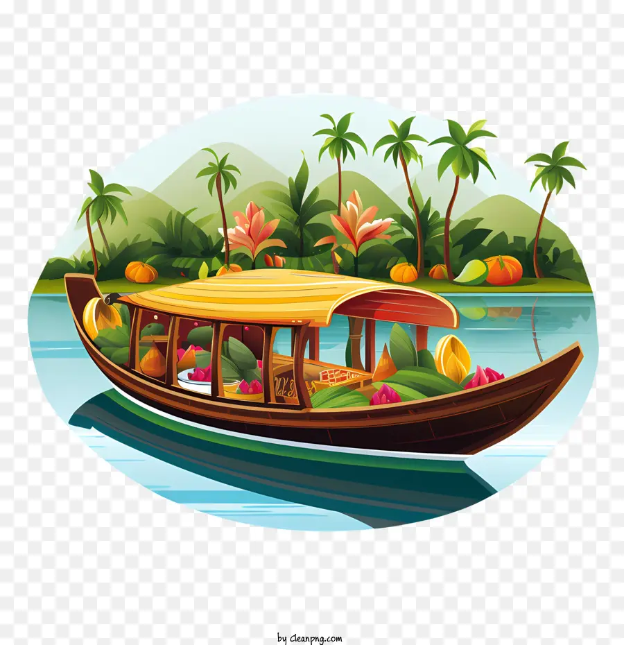 Barco Onam，Barco Decorado PNG