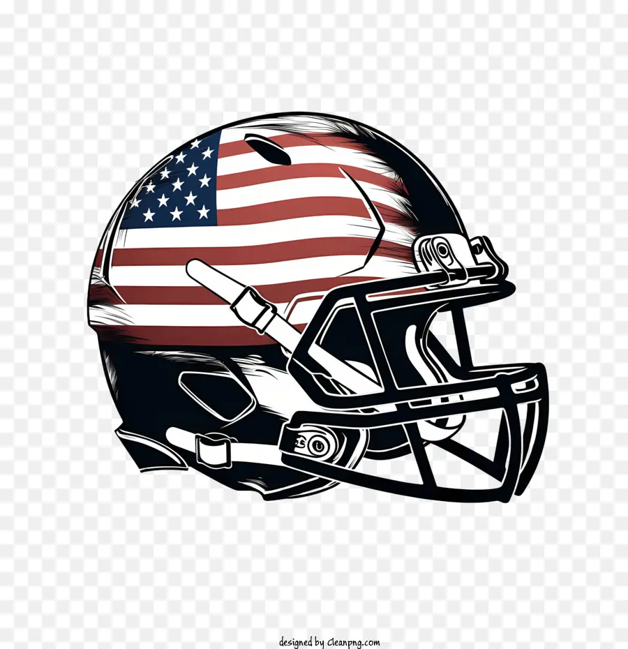 Casco De Fútbol Americano，Bandera Americana PNG