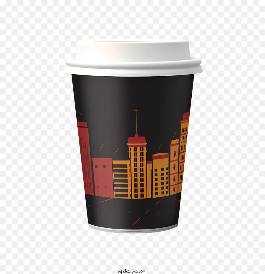 Taza De Papel，Paisaje Urbano PNG