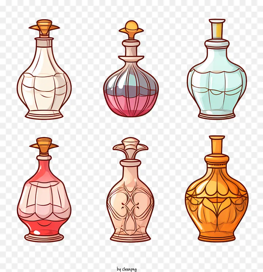 Botella De Perfume，De La Vendimia PNG