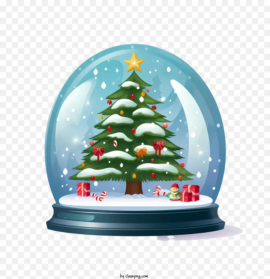 Bola De Nieve Navideña，árbol De Navidad PNG