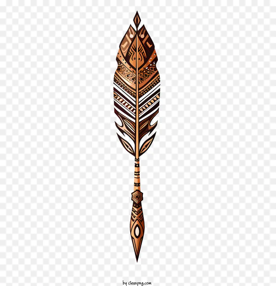 Flecha De Madera Tribal India，Pluma PNG