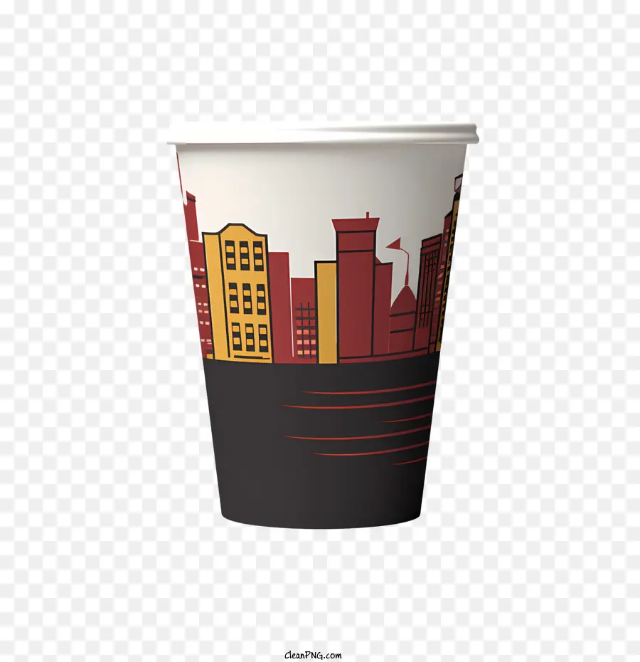 Vaso De Papel，Paisaje Urbano PNG