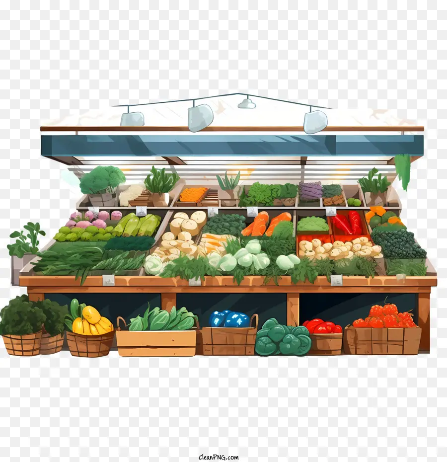Mercado De Alimentos Vegetarianos，Frutas PNG