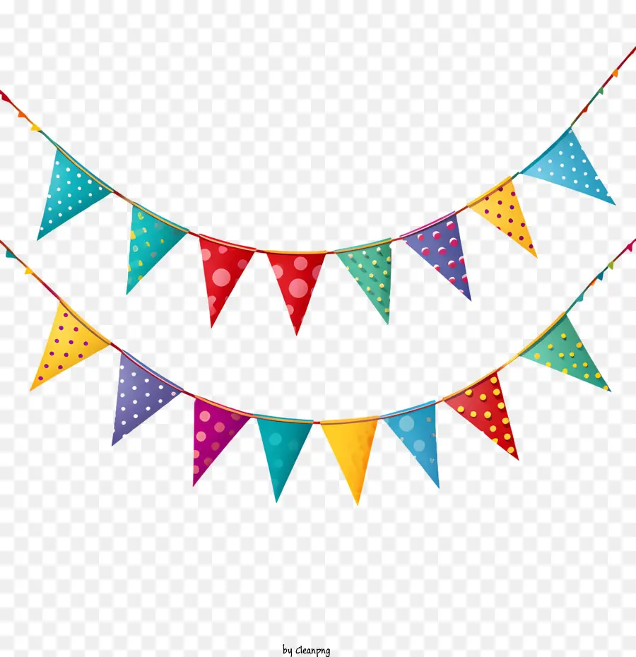 Banderines De La Fiesta，Cadena De Garland PNG