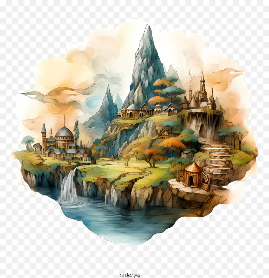 Hobbit Día，Paisaje PNG