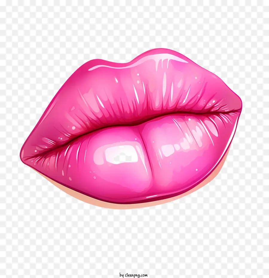 Labios De Color Rosa，Rosa PNG