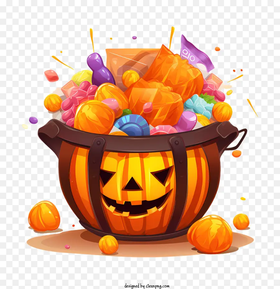 Tazón De Dulces De Halloween，Truco O Trato PNG