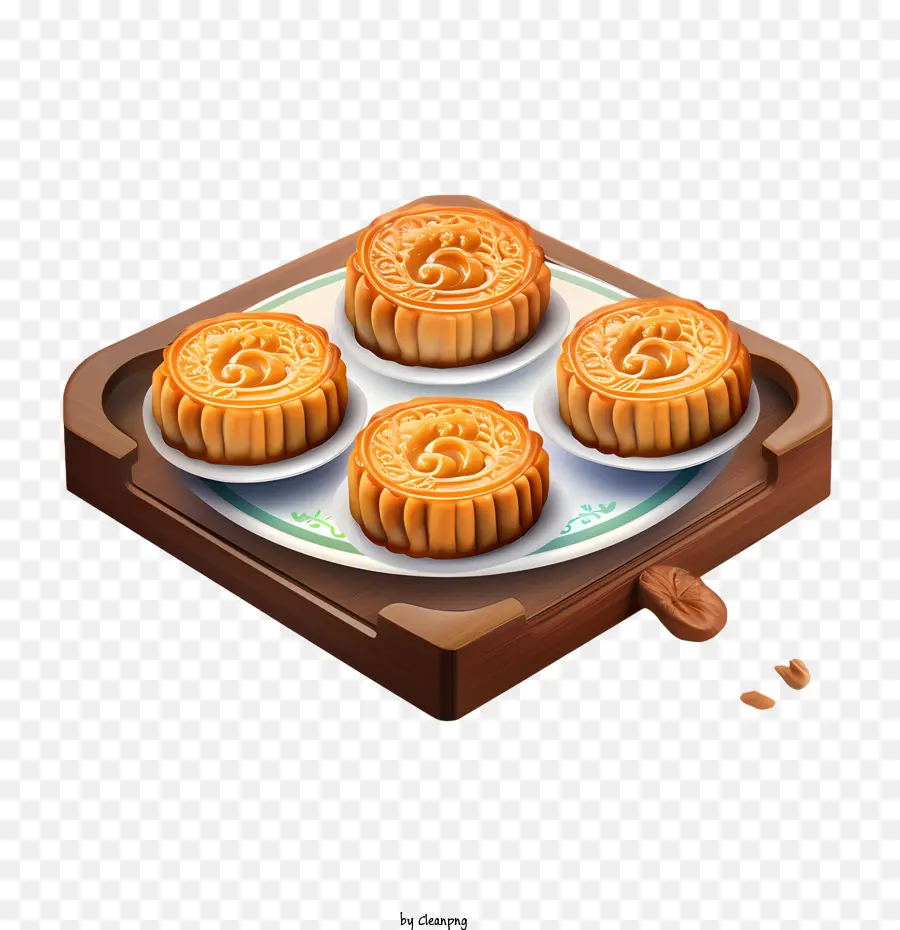 Mooncake，Pasteles PNG