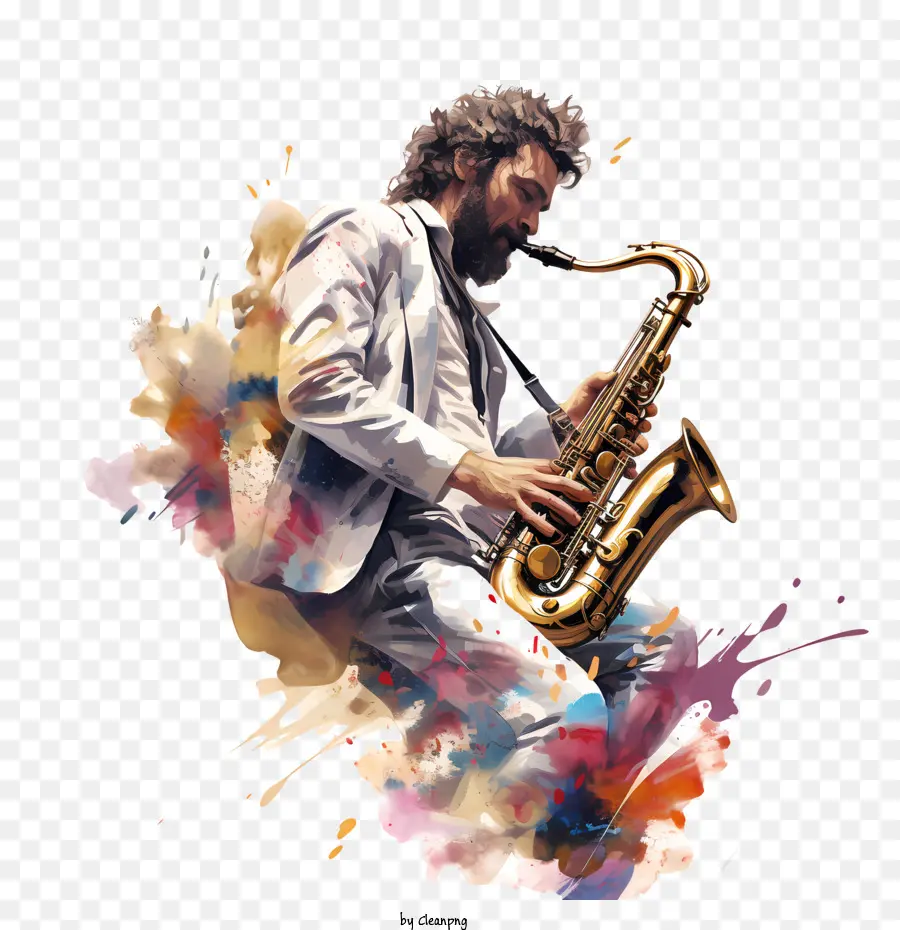 Saxofón Día，Músico PNG