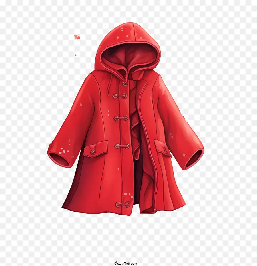 Abrigo De Invierno，Abrigo Rojo PNG